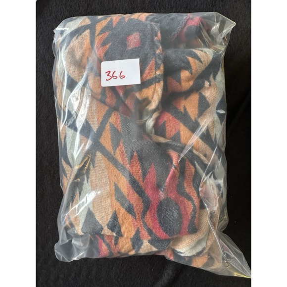 We The Free Shirt Adult S Orange‎ Gray Aztec Striped Southwestern Collared Women - Picture 10 of 10